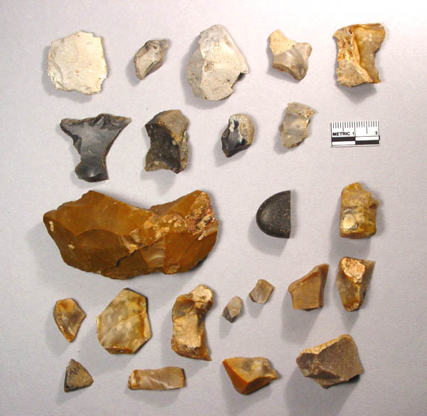 Image of flints and ballast cobble debris