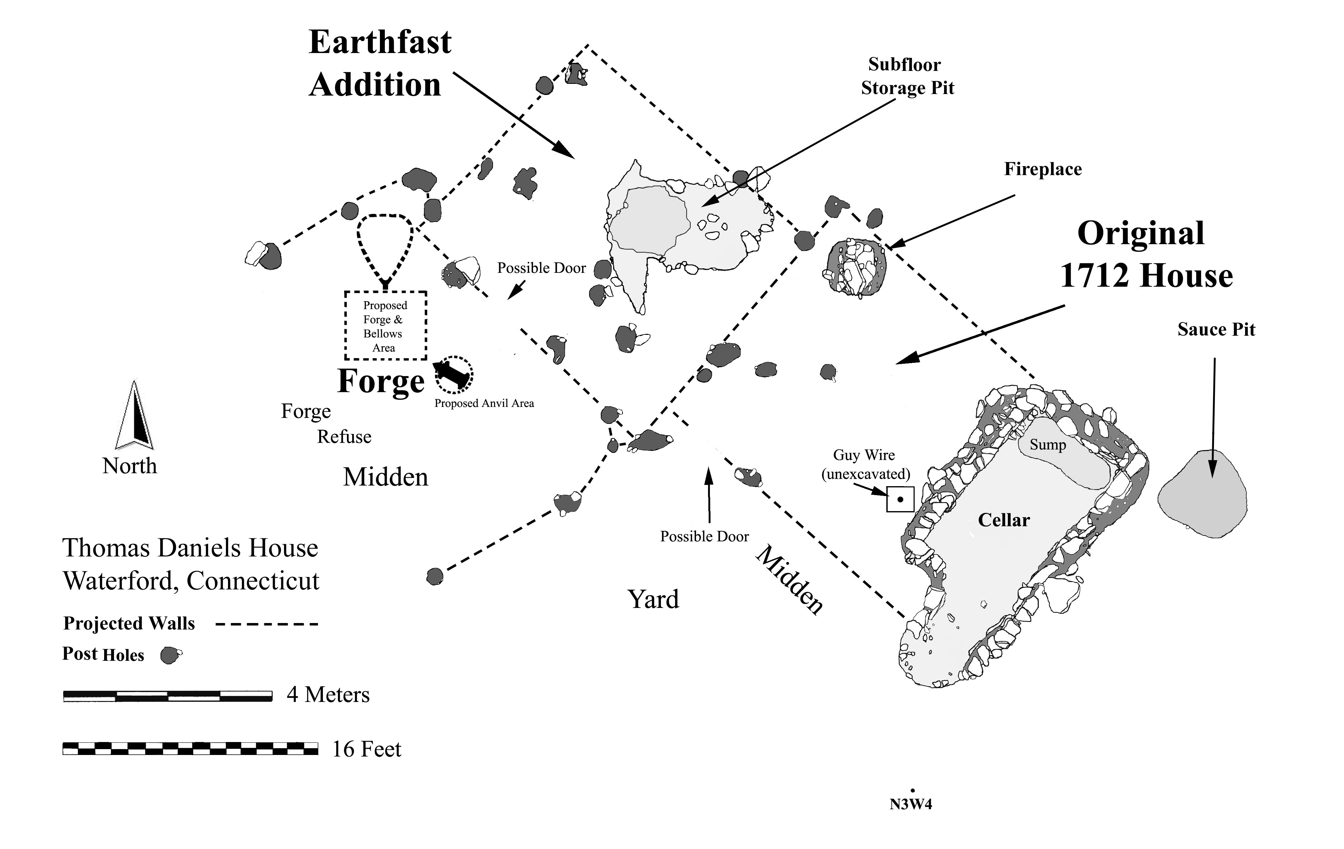 Plan of house showing forge area